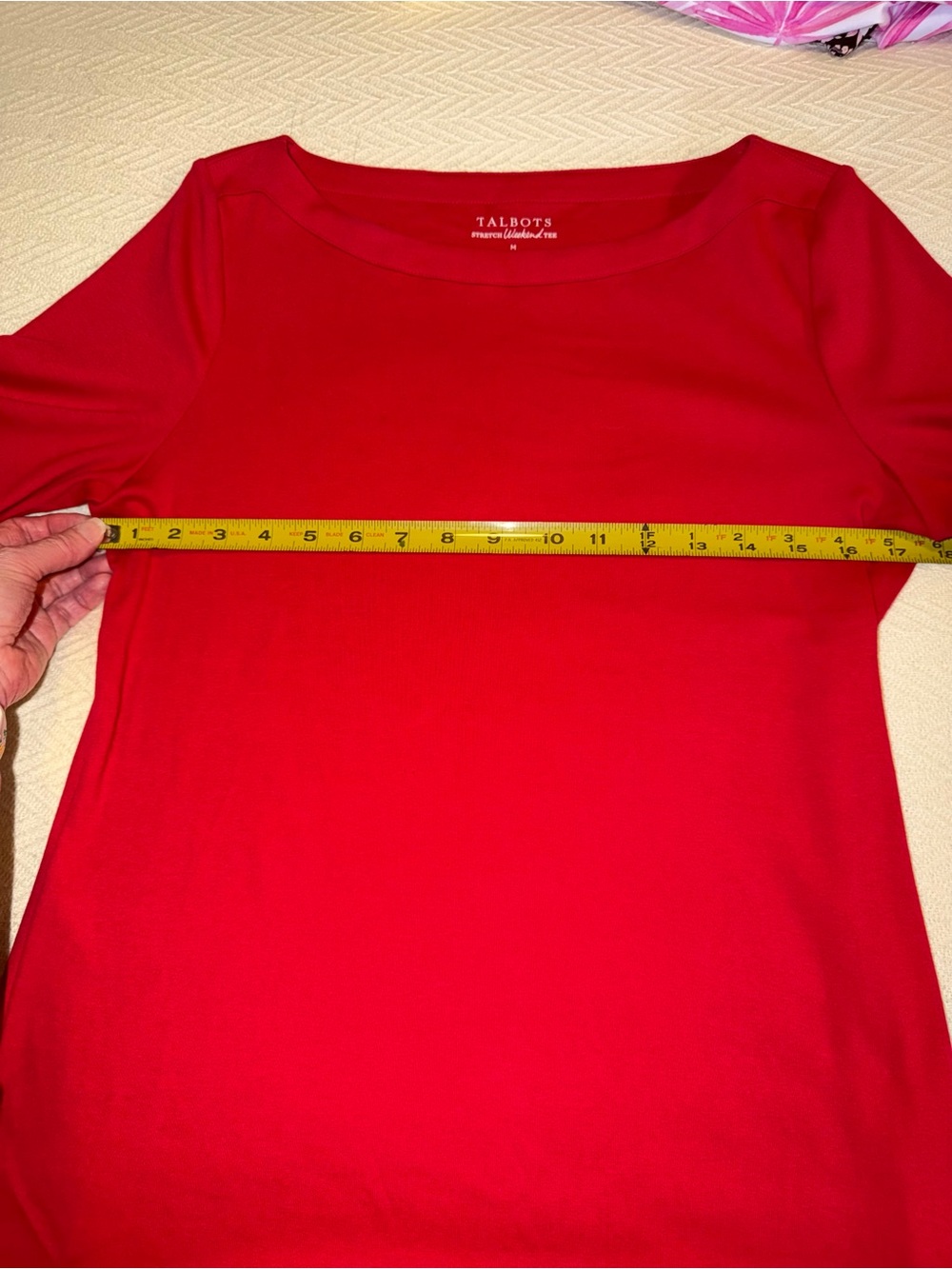 Talbots Classic Stretch Weekend Red Tee - Picture 4 of 5